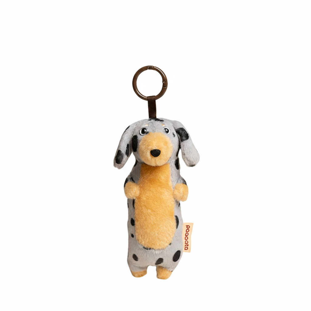 Black and Tan Long-haired Dachshund Charm