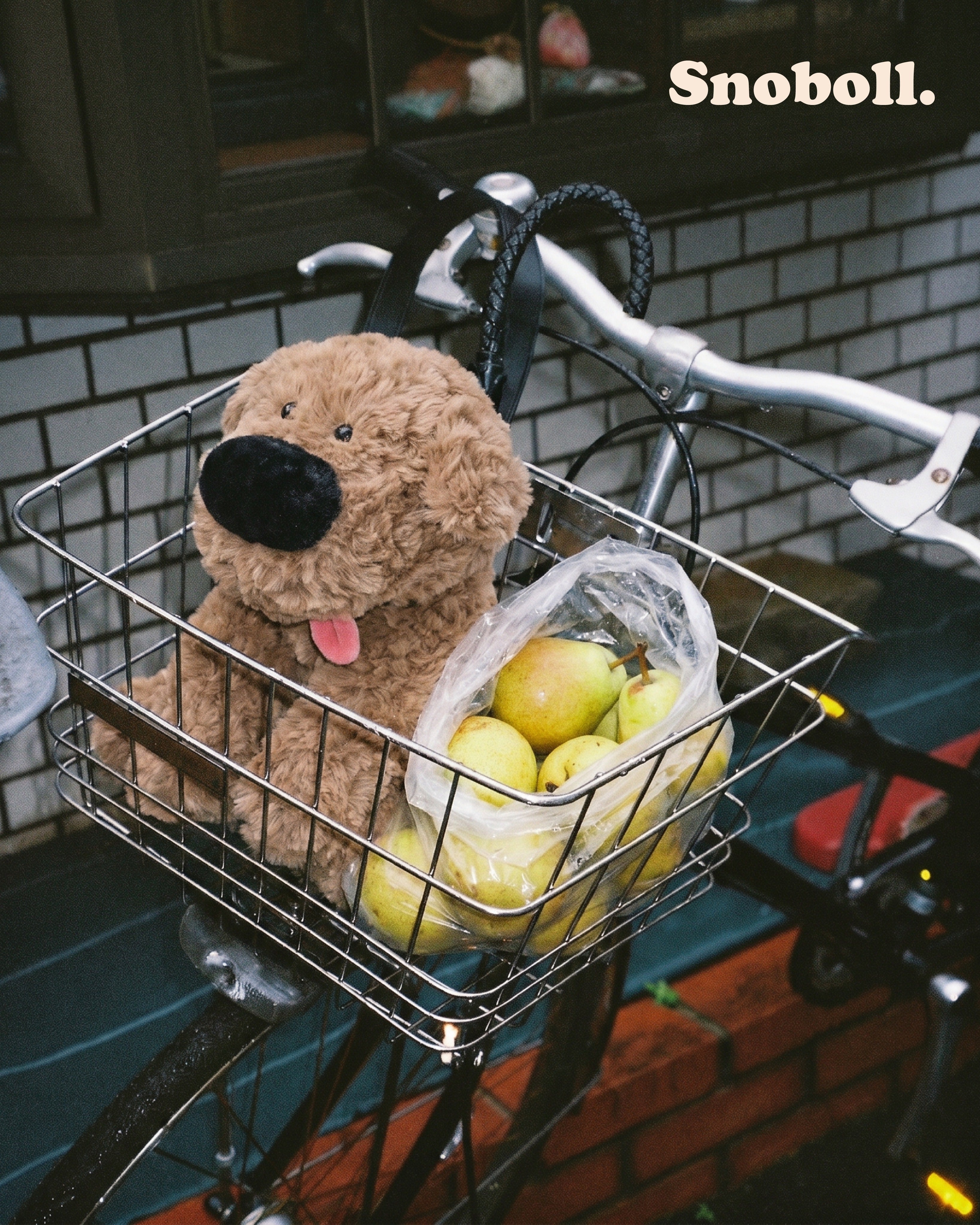 Snoboll plush toy, lifestyle photo